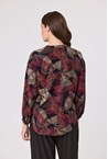 VENICE ZIP BLOUSE - red lace